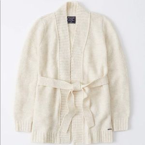 NEW A&F Belted Cardigan Sweater